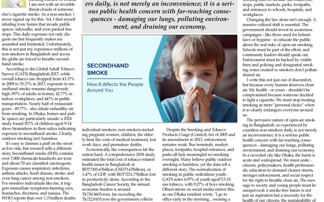 Open-air smoking: A silent menace